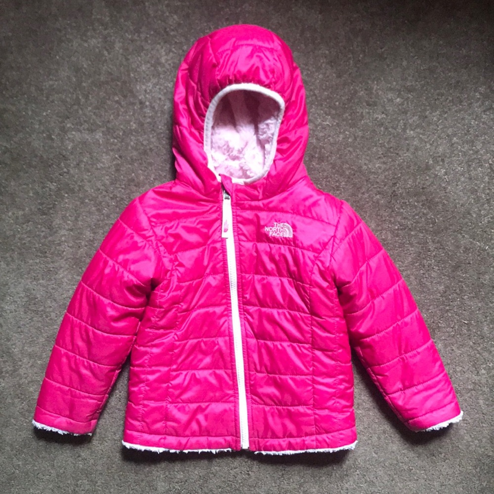 North Face fuzzy insulated toddler coat